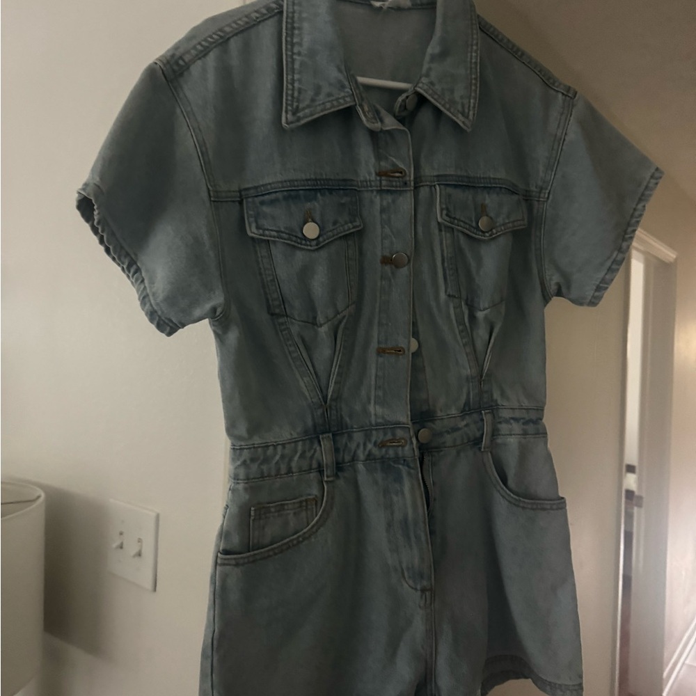 Denim Romper